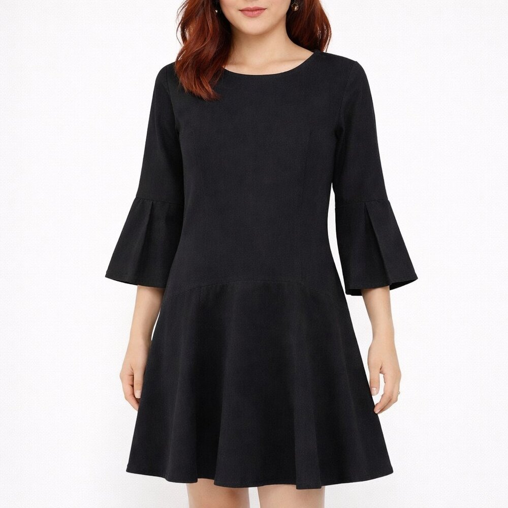 Avec Les Filles NWT Black Modal 3/4 Sleeve Mini Dress Small $98